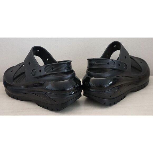 Crocs 207989-001 Unisex Women's Sz 11 Men's 9 Black Mega Crush Platform Sandals - Picture 11 of 11